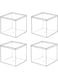Dedoot Clear Acrylic Box withLlid, 4 Pack 4x4x4 inches Clear Plastic Box for Organize, Acrylic Cube Storage Container Drawer Organizer for Vanity Jewelry Accessories, Small Items