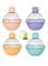 Vsell24 4pc New Creative Light Bulbs Ice Molds with Funnels Large Round Ice Cube Ball Maker for Cocktail, Whiskey, Baby Food, Chocolate, BPA Free 6.8X6.8X7.3cm
