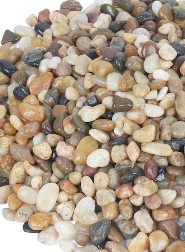 Vsell24 3kg Decorative Pebbles Natural River Rock Pebbles for Plants, Home DIY Decor,Aquarium Gravel,Vase Fillers,Fairy Garden,Landscaping Outdoor Stones (River Stone)