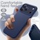 Liquid Silicone Case for iPhone 17 Pro Max 6.9-Inch, Silky Soft Touch Full-Body Protection, Anti-Scratch Shockproof Phone Cover with Microfiber Lining (Dark Blue)