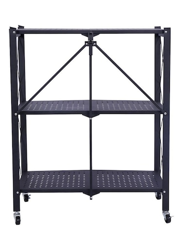 2-Tier Rack Black 72x34x85cm