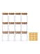 12-Piece Food Storage Glass Jars with Bamboo Airtight Lids Clear 150ml