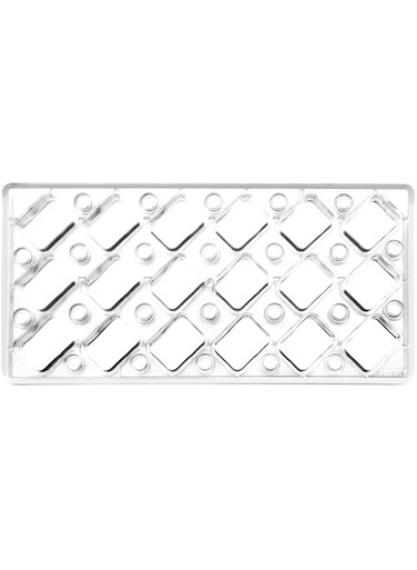 IBILI Magnetic Chocolate Mould Rectangular 27x14x2,5 cm, polycarbonate, Silver, 27 x 14 x 2.5 cm