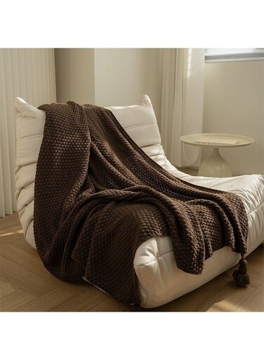 Design Warm Blanket Polyester Brown 130x170cm