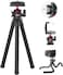 ULANZI Phone Tripod MT-33 iPhone Flexible Tripod Octopus Tripod 360 Rotating w Cold Shoe Mount Phone Holder for Filming for iPhone 14 13 12 11 Pro Max and Small Cameras