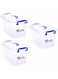 Selecto Besto Plastic Storage Box With Lid 15 LTR Semi Clear 3 Pcs Set   For Clothes, Toys, Books, Snacks, Shoes and Grocery Storage Box.(15 LTR)