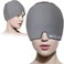 WILD+ Migraine Ice Head, Headache Cap Cold &amp; Hot Therapy, Reusable Ice Cap for Migraines, Cold Compress for Headache, Migraine Relief Cap Used for Sinusitis/Tension/Stress/Puffy Eyes（Grey）