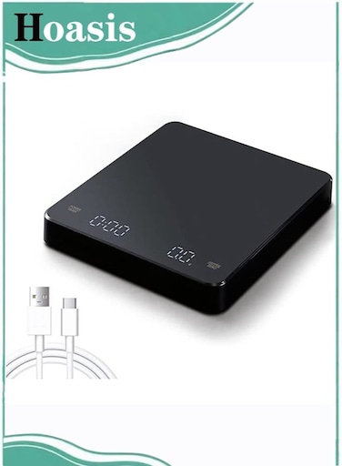 Coffee Scale with Timer, High Precision Gram Digital Espresso Scale with Timer LED Screen, Weighing 0.1g Measures in oz/ml/g Kitchen Scale&iuml;&frac14;&OElig; for Pour Over and Drip Coffee