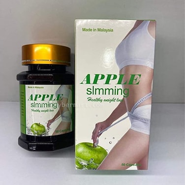 Apple Slimming Capsules&mdash;Natural Weight Loss Formula with Green Apple Extract   Burn Fat, Boost Metabolism &amp; Detox   50 Capsules   Made in Malaysia