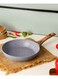 Essential Frypan Strong Aluminum Body with Granite Coating and Heat Resistant Wooden Finish Bakelite Handle