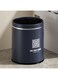 MUMOO BEAR Double Layer Trash Can, Plastic Round Garbage Bin with Removable Outer Bucket, Air Pressure Adsorption Open Top Waste Bin for Kitchen Living Room Bathroom Office and Hotel (Blue, 16L)