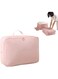 GoldenLike Compression Storage Bag， Ultra Space Saving Storage Tote，Large Reusable Comforter Storage Bag with Handle &amp; Double Zippers，for Clothes, Quilts, Down Jackets (Pink)