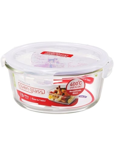 LocknLock Round Oven Glass Container, Clear, 950Ml, Llg861