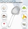 Tea Strainer with Handle - Stainless Steel Fine Mesh Mini Cocktail Strainer for Tea, Herbs, Coffee &amp; Drinks" Silver