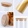 Honey Bee 1.25 Liter Multipurpose Airtight Tall Round Glass with Bamboo Lid For Kitchen &amp; Pantry