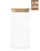 Honey Bee 1.75 Liter Multipurpose Airtight Square Glass with Bamboo Lid For Kitchen &amp; Pantry