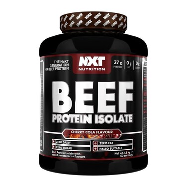 NXT Nutrition Beef Protein Isolate Juice, High Beef Protein in Natural Amino Acids - Paleo, Keto Friendly - Dairy Lactose and Gluten Free   1.8kg (Cherry Cola)