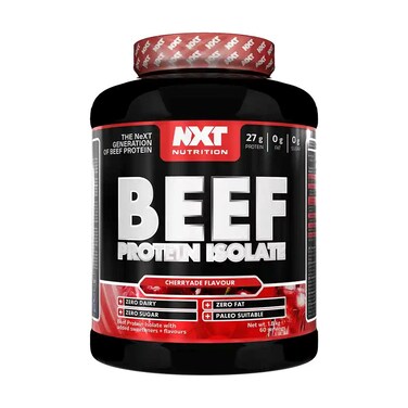 NXT Nutrition Beef Protein Isolate Powder - Protein Powder, Alternative to Whey Protein and Vegan Protein Powder, Halal, Lactose, Dairy, Gluten, and Soy Free - 60 Servings - 1.8Kg Cherryade