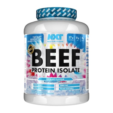 NXT Nutrition Beef Isolate, 4 LB, Ice Blast Blueraspberry&amp;cherry, Zero Dairy 1.8kg