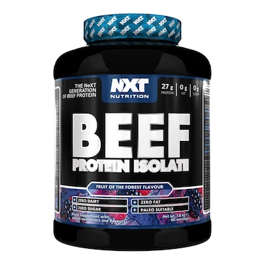 NXT Nutrition Beef Protein Isolate Powder - Protein Powder High in Natural Amino Acids - Paleo, Keto Friendly - Dairy and Gluten Free - Muscle Recovery   1.8kg Fruits of The Forest