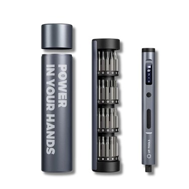 62 in 1 Electric Screwdriver Tool Set Power Drill Roll DIY Repair Tool Set with Battery Source for Easy Home Maintenance