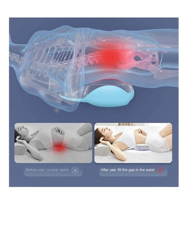 3D Lumbar Support Pillow for Sleeping, Lower Back Pain Relief, Sciatic Nerve Support, Ideal for Side Sleepers and Pregnancy Comfort