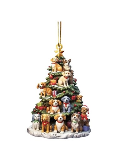 10PCS Christmas Tree Hanging Tree Shape Pendant, Christmas Hanging Ornaments Decorations, New Years Decorations，Car pendant