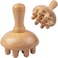 Full-Body Wooden Acupressure Massager with 12 Relaxation Heads, Natural Mushroom Shape Body Massager for Shoulder to Toe Comfort.