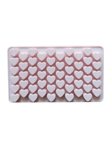 Light Pink 55-Cavity Heart Silicone Mold for Chocolate, Candy, Gummies, and Heart Mold for Homemade Sweet Treats