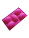 Pink Silicone 5-Cavity Non-Stick Oval Mold Tray for Ice Candy, Chocolates, Muffins, Cupcakes & Soap Making