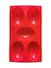 Red Silicone Oval Shape Mould Tray – Non-Stick 5 Cavity Design for Muffins, Chocolates & Cupcakes & Soap Crafting