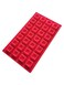 Red Silicone Soap Molds, 28-Cavity Rectangle Shape for Baking, Rectangle Silicone Molds for Baking Soap and Mousse