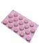 Pink 18-Cavity Silicone Mini Waffle Mold – Non-Stick Baking Mold for Candy, Cookies, Durable Non-Stick Silicone Waffle Mold