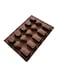 15-Cavity DIY Molds for Soap Cake &amp; Chocolate, Brown Silicone Mold &ndash; Oval, Square &amp; Heart-Shaped for Creative Crafts