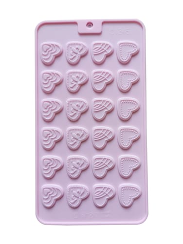 24-Hole Love Heart Silicone Muffin Pans in Different Design – Non-Stick Chocolate Cake and Candy Mold for Baking & DIY Desserts