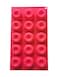 Red Silicone Mini Cake Baking Tray - Non-Stick Mold for Cupcakes, Brownies, Muffins, and Puddings