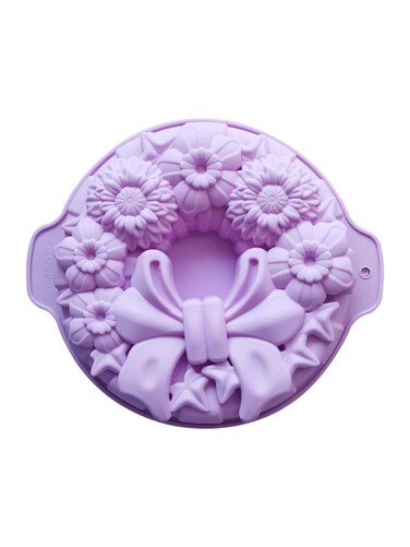 Lavender Bow Tie Flower Silicone Cake Mold, Non-Stick Design for Desserts and Bakes, Food-Grade Non-Stick Mould for Easy Use