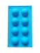 Blue 8-Cavity Silicone Half-Sphere Mold – Non-Stick Baking Essentials, Half-Sphere Design