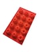 Red Silicone Mini Mould for Baking: 15 Cavity Tray for Muffins, Cupcakes, Brownies, Ice Cubes & Chocolate - 3 Fun Shapes