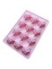 Pink Flower-Shaped Silicone Mold for Soap Candy Chocolate and Cakes &ndash; 12 Cavity Pink Silicone Flower Mold for Soap Candy and Baking