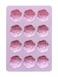 Pink Flower-Shaped Silicone Mold for Soap Candy Chocolate and Cakes &ndash; 12 Cavity Pink Silicone Flower Mold for Soap Candy and Baking