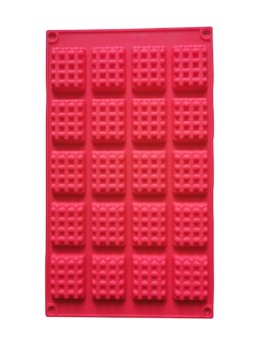 Red Silicone Candy Mold &ndash; 20-Count Building Block Design for Creative Candy Makers