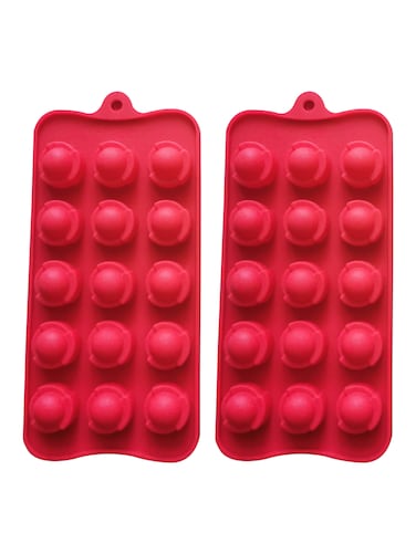 2 packs 15-Cavity Candy Baking Molds for Chocolate Truffles, Fat Bombs, Bite Size Snack, Pudding, Mini Sphere Cookies, Jello, Butter Bal