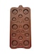 Brown Button Shape Chocolate Mold Tray for DIY Candy & Fondant Art, Fondant & Pastry Button Mold Tray for Chocolate Candy Making