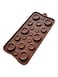 Brown Button Shape Chocolate Mold Tray for DIY Candy & Fondant Art, Fondant & Pastry Button Mold Tray for Chocolate Candy Making