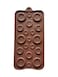 Brown Button Shape Chocolate Mold Tray for DIY Candy & Fondant Art, Fondant & Pastry Button Mold Tray for Chocolate Candy Making