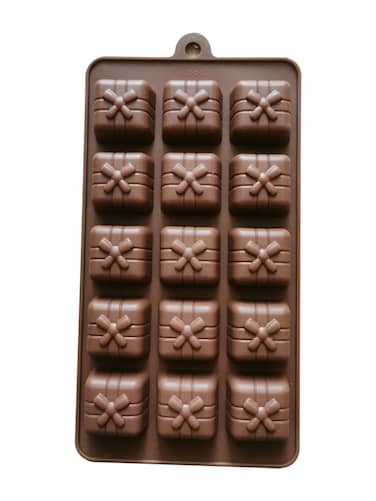15-Cavity Brown Silicone Chocolate and Candy Molds - Durable Baking Tools for Homemade Desserts,Ideal for Candies, Baking, and Homemade Dessert Creations