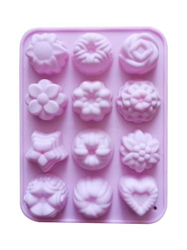 Pink Premium Silicone Mold for Cake Decorating, Intricate Flower Pattern Cavity for Stunning Cake Floral Art