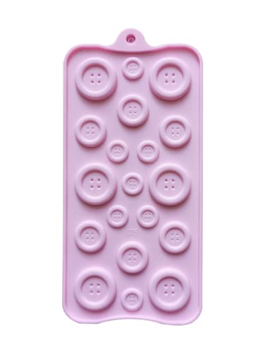 Pink Button Silicone Mold for DIY Fondant and Chocolate Cake Decoration Baking Accessories, Pink Button Silicone Mold , Cake Decorating Accessories