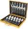 GStorm Cutlery Set Stainless Steel 24Pcs Dinnerware Knife Fork Coffee Spoon Dinner Flatware Gift Box Set
